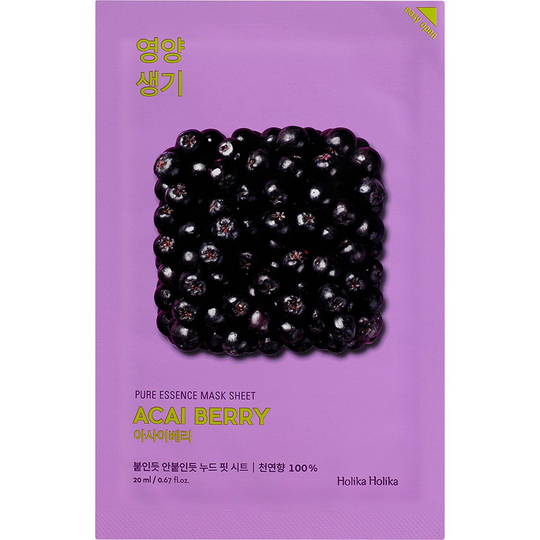 Holika Holika Pure Essence Mask Sheet - Acai Berry, Holika Holika Kasvonaamio