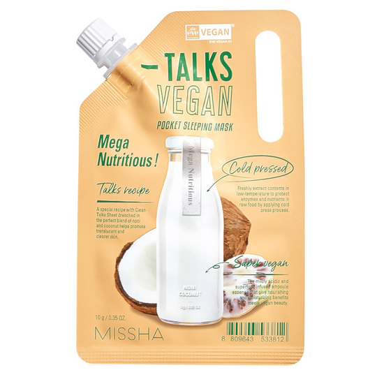 Talks Vegan Squeeze Pocket Sleeping Mask [Mega Nutritious], 10 g MISSHA Kasvonaamio