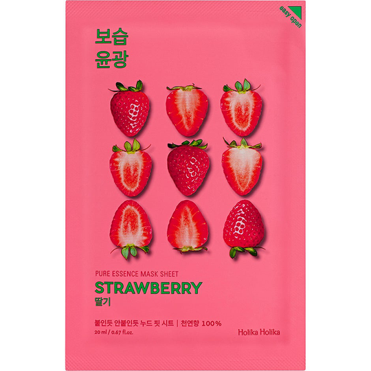 Holika Holika Pure Essence Mask Sheet - Strawberry, Holika Holika Kasvonaamio