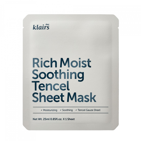 Rich Moist Soothing Tencel Sheet Mask, 25 ml Klairs Kasvonaamio