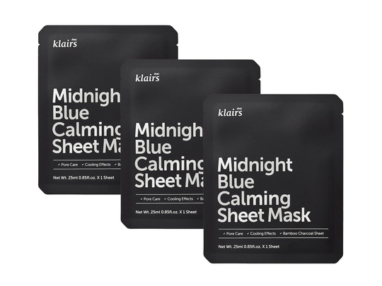 Klairs Midnight Blue Calming Sheet Mask, Klairs Kasvonaamio