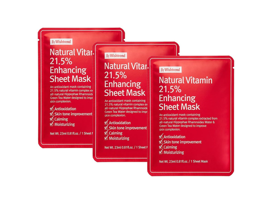 By Wishtrend Natural Vitamin 21,5% Enhancing Sheet Mask, By Wishtrend Kasvonaamio
