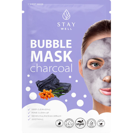 Deep Cleansing Bubble Mask Charcoal, Stay Well Kasvonaamio