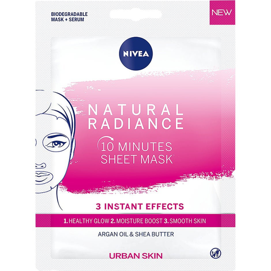 Urban Skin Radiance Sheet Mask, Nivea Kasvonaamio