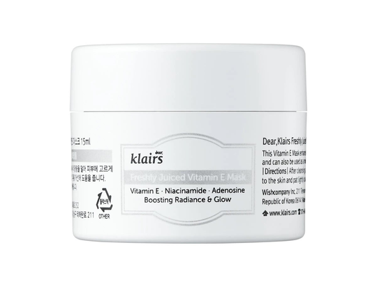 Klairs Freshly Juiced Vitamin E Mask, 15 ml Klairs Kasvonaamio