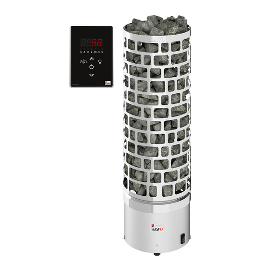 SAWO Sähkökiuas Aries Round Ni2, 6kW, 5-9m³, erillinen ohjaus