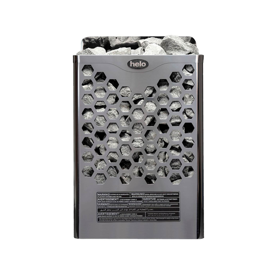 Helo Sähkökiuas Hanko 60 STJ, 6kW, 5-9m³, kiinteä ohjaus, kromi