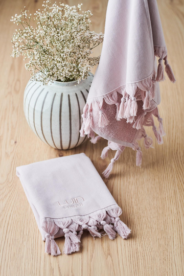Luin Living Organic Käsipyyhe 50x70cm Dusty Rose