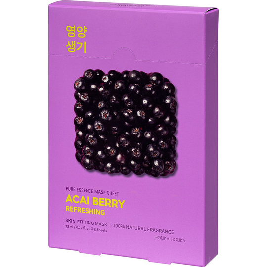 Pure Essence Mask Sheet Pack Acai Berry, Holika Holika Kasvonaamio