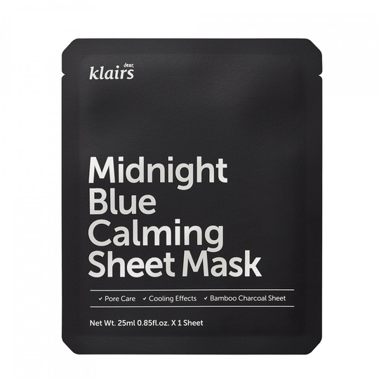 Midnight Blue Calming Sheet Mask, 25 ml Klairs Kasvonaamio