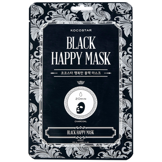 KOCOSTAR Black Happy Mask, 25 ml Kocostar Kasvonaamio