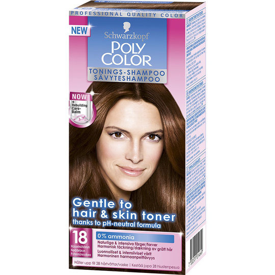 Schwarzkopf Poly Color Toning Shampoo, 18 - Hazelnut Brown, Schwarzkopf Hiussävytteet
