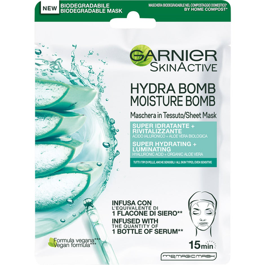 Moisture Bomb Aloe Sheet Mask, 28 g Garnier Kasvonaamio