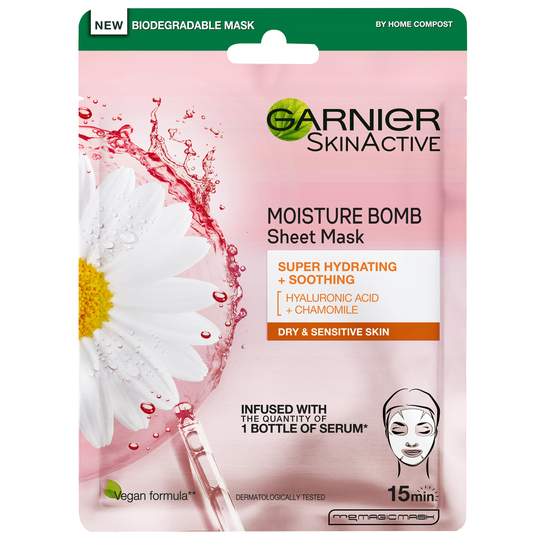 Moisture Bomb Super-Hydrating Soothing Mask, Garnier Kasvonaamio