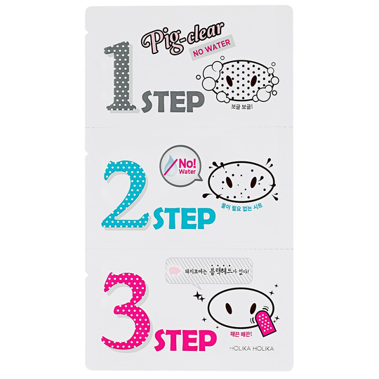 Pig Clear Blackhead 3-Step Kit (No Water), Holika Holika Kasvonaamio