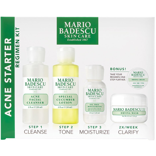 Acne Starter Kit, Mario Badescu Kasvoille