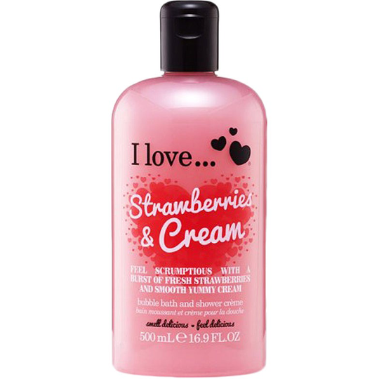 I Love... Strawberries & Milkshake Bath & Shower Crème, 500 ml I love… Kylpytarvikkeet