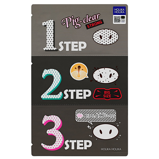 Pig Clear Blackhead 3-Step Kit (Strong), Holika Holika Kasvonaamio
