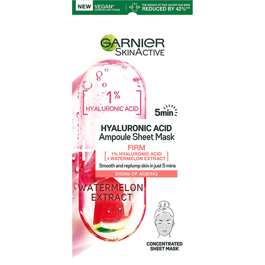 Hyaluronic Acid Ampoule Sheet Mask, 15 g Garnier Kasvonaamio
