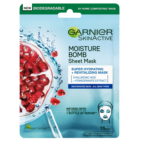 Moisture Bomb Super-Hydrating Revitalising Mask, Garnier Kasvonaamio