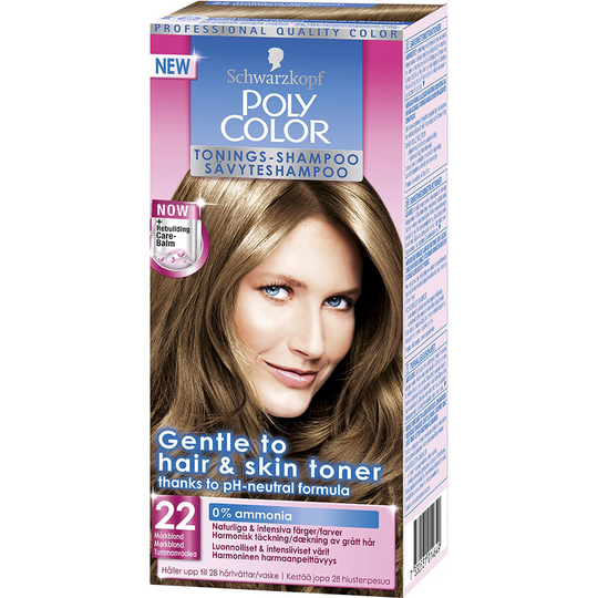 Schwarzkopf Poly Color Toning Shampoo, 22 - Darkblonde, Schwarzkopf Hiussävytteet