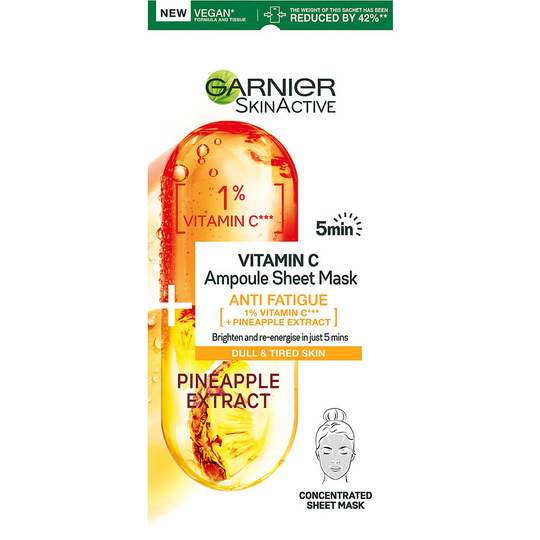 Vitamin C Ampoule Sheet Mask, 15 g Garnier Kasvonaamio